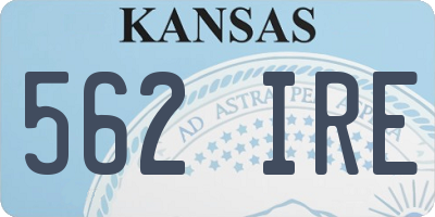 KS license plate 562IRE