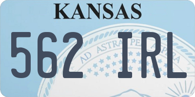 KS license plate 562IRL