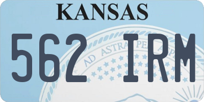 KS license plate 562IRM