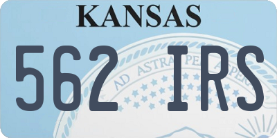 KS license plate 562IRS