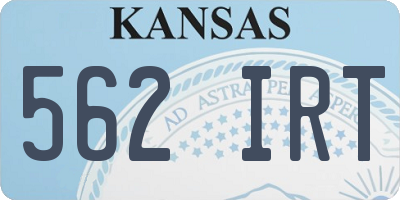 KS license plate 562IRT
