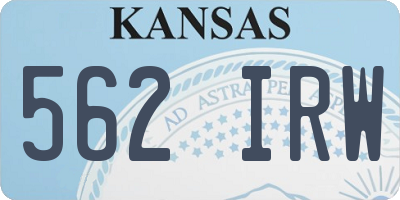 KS license plate 562IRW