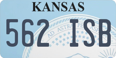 KS license plate 562ISB
