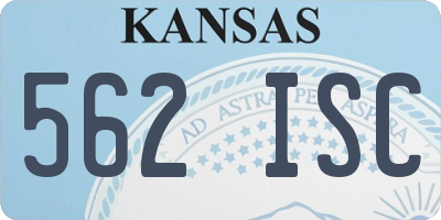KS license plate 562ISC