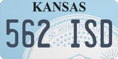 KS license plate 562ISD