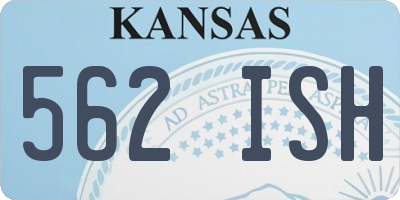 KS license plate 562ISH
