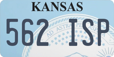 KS license plate 562ISP