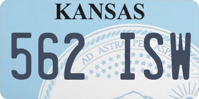 KS license plate 562ISW