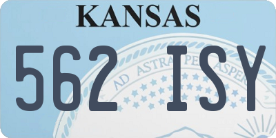 KS license plate 562ISY