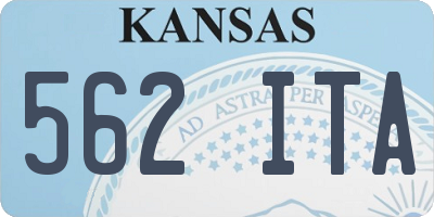 KS license plate 562ITA