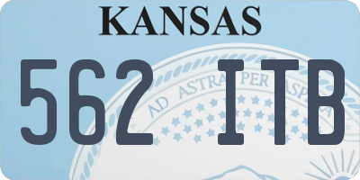 KS license plate 562ITB