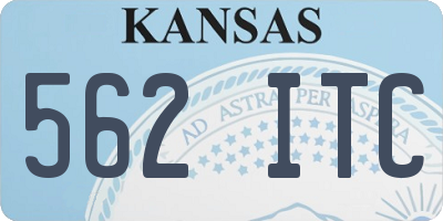 KS license plate 562ITC