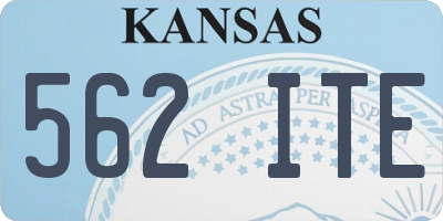 KS license plate 562ITE