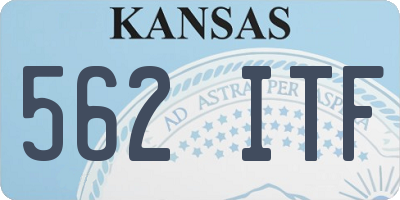 KS license plate 562ITF