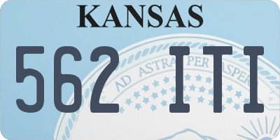 KS license plate 562ITI