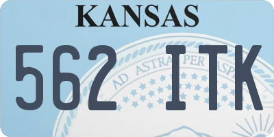 KS license plate 562ITK