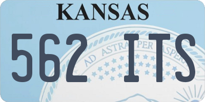 KS license plate 562ITS