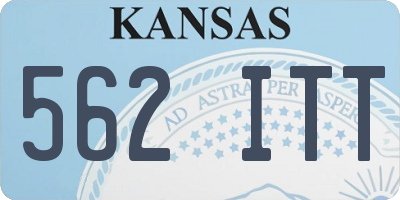 KS license plate 562ITT