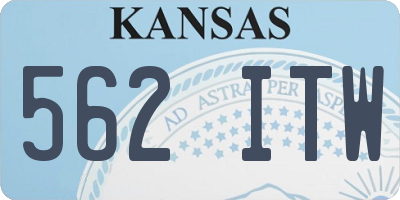 KS license plate 562ITW