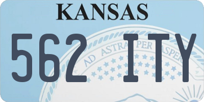 KS license plate 562ITY