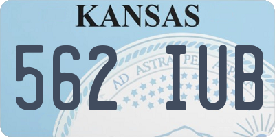 KS license plate 562IUB