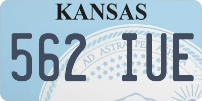 KS license plate 562IUE