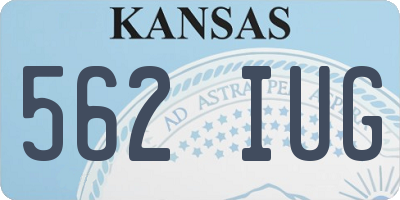 KS license plate 562IUG