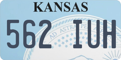 KS license plate 562IUH