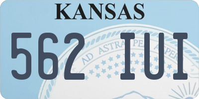 KS license plate 562IUI