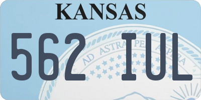 KS license plate 562IUL