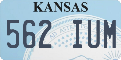KS license plate 562IUM