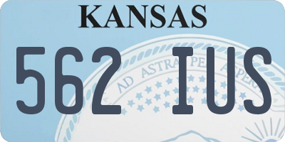 KS license plate 562IUS