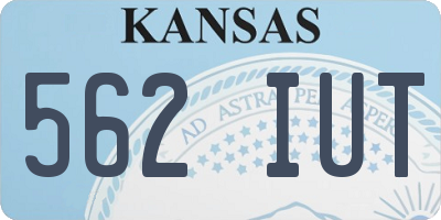 KS license plate 562IUT
