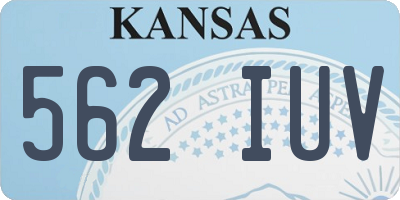 KS license plate 562IUV