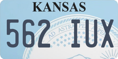 KS license plate 562IUX