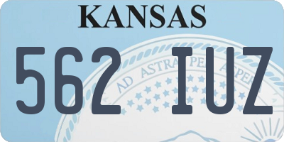 KS license plate 562IUZ
