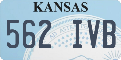 KS license plate 562IVB