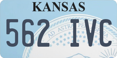 KS license plate 562IVC