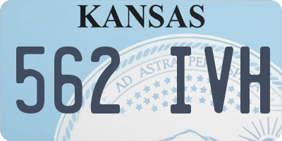 KS license plate 562IVH