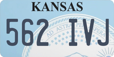 KS license plate 562IVJ