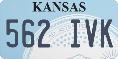KS license plate 562IVK