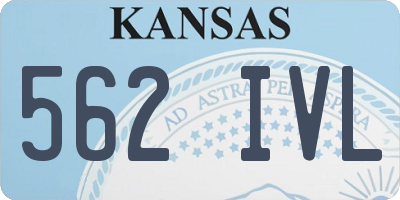 KS license plate 562IVL