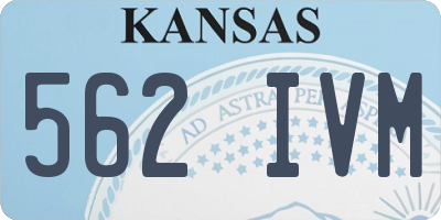 KS license plate 562IVM