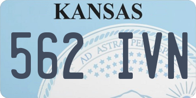 KS license plate 562IVN