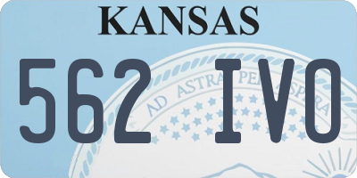 KS license plate 562IVO