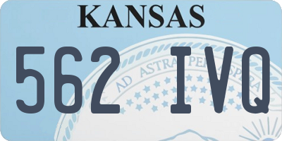 KS license plate 562IVQ