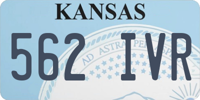 KS license plate 562IVR