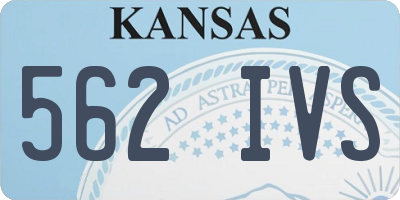 KS license plate 562IVS