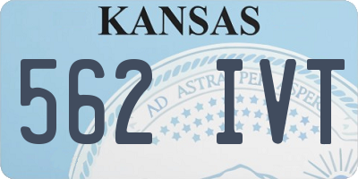 KS license plate 562IVT