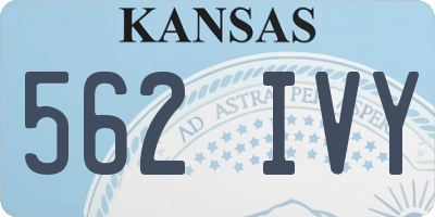 KS license plate 562IVY